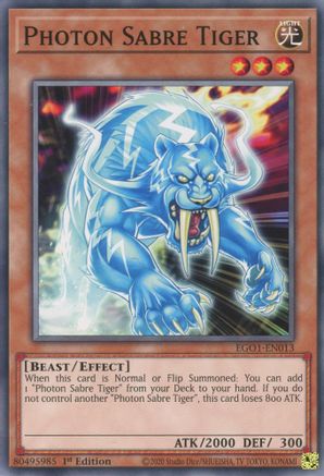 Photon Sabre Tiger (EGO1-EN013) - Egyptian God Deck: Obelisk the Tormentor Unlimited