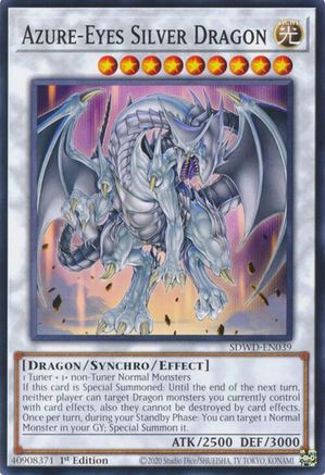 Azure-Eyes Silver Dragon (SDWD-EN039) - Structure Deck: Blue-Eyes White Destiny Unlimited