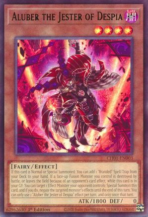 Aluber the Jester of Despia (CH01-EN003) - THE CHRONICLES DECK: The Fallen & The Virtuous (All-Foil Edition) 1st Edition