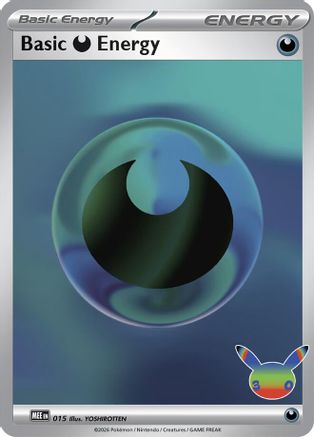 Basic Darkness Energy (30th Celebration) 015 - Holofoil MEE Mega Evolution Energies - Futuristic Rare