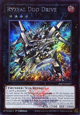 Ryzeal Duo Drive (Emblazoned Secret Rare) (26LP-EN017) - Limited Pack World Championship 2026 1st Edition
