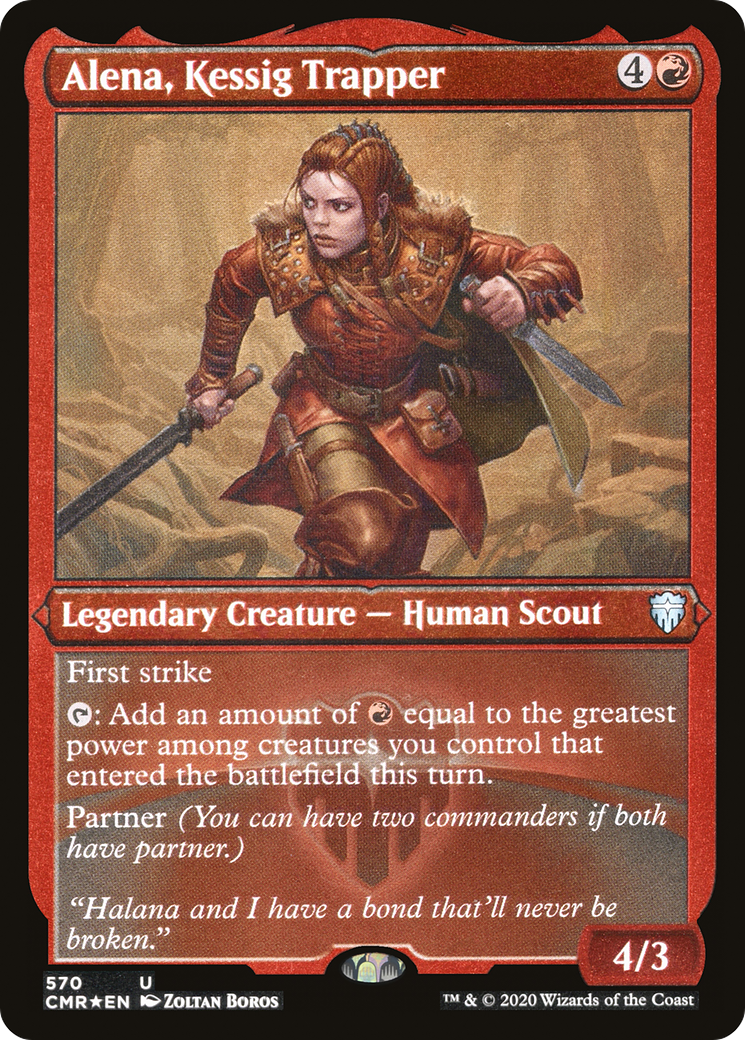 Alena, Kessig Trapper (Foil Etched) (CMR-570) - Commander Legends Etched Foil