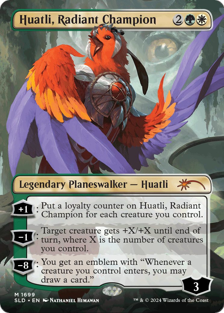 Huatli, Radiant Champion (SLD-1699) - Secret Lair Drop (Borderless) Foil