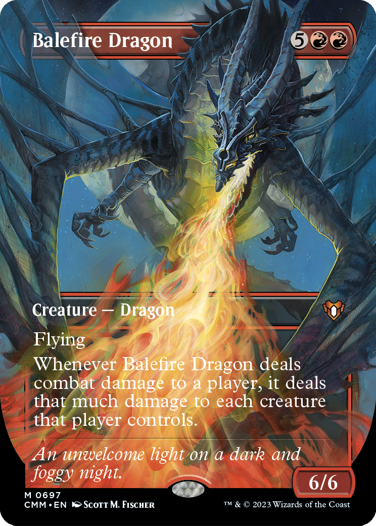 Balefire Dragon (Borderless Alternate Art) [Commander Masters]