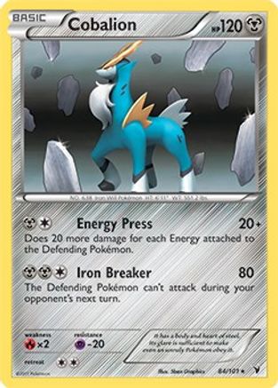 Cobalion (84/101) (Battle Arena Deck Exclusive) (Theme Deck Exclusive) [Black & White: Noble Victories]