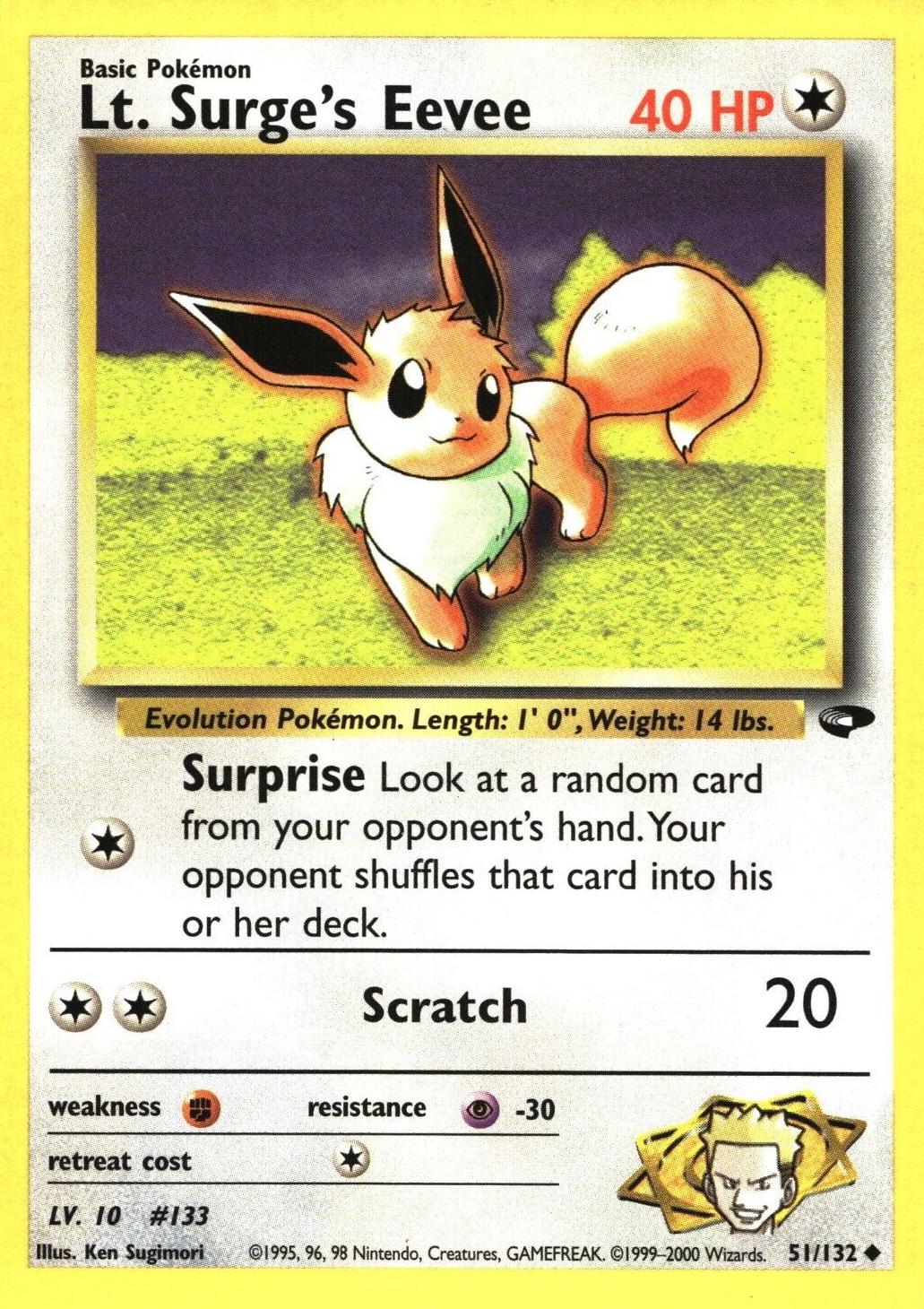 Lt. Surge's Eevee (51/132) [Gym Challenge Unlimited]