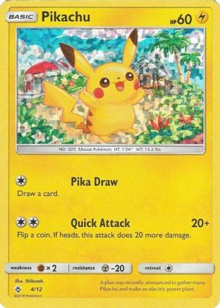 Pikachu (4/12) [McDonald's Promos: 2018 Collection]
