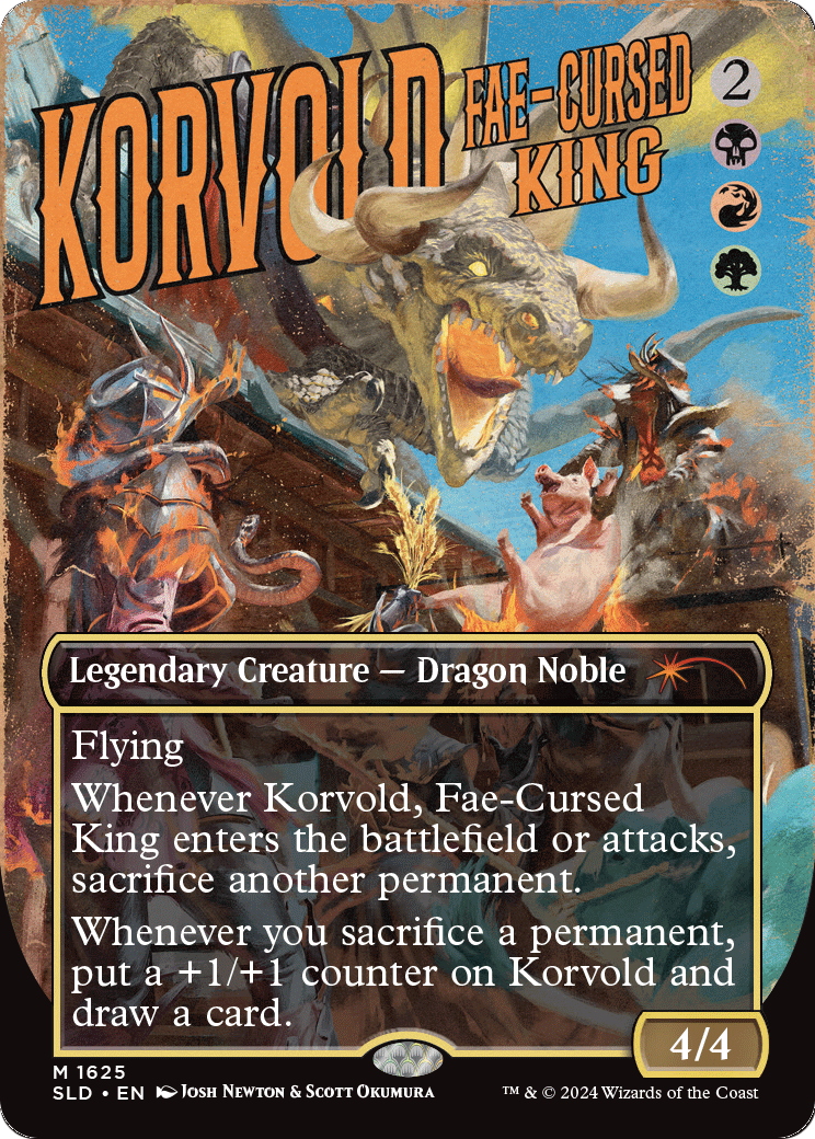 Korvold, Fae-Cursed King (SLD-1625) - Secret Lair Drop (Borderless) Foil