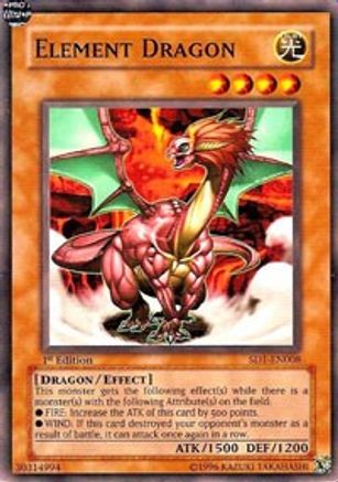 Element Dragon (SD1-EN008) - Structure Deck: Dragon's Roar Unlimited