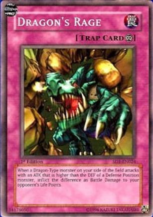 Dragon's Rage (SD1-EN024) - Structure Deck: Dragon's Roar 1st Edition
