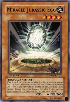 Miracle Jurassic Egg (POTD-EN021) - Power of the Duelist 1st Edition