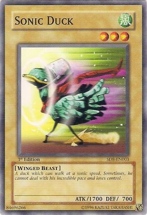 Sonic Duck (SD8-EN003) - Structure Deck: Lord of the Storm 1st Edition