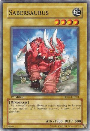 Sabersaurus (SD09-EN003) - Structure Deck: Dinosaur's Rage 1st Edition