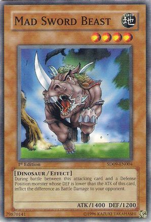 Mad Sword Beast (SD09-EN004) - Structure Deck: Dinosaur's Rage 1st Edition