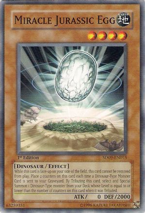 Miracle Jurassic Egg (SD09-EN015) - Structure Deck: Dinosaur's Rage 1st Edition