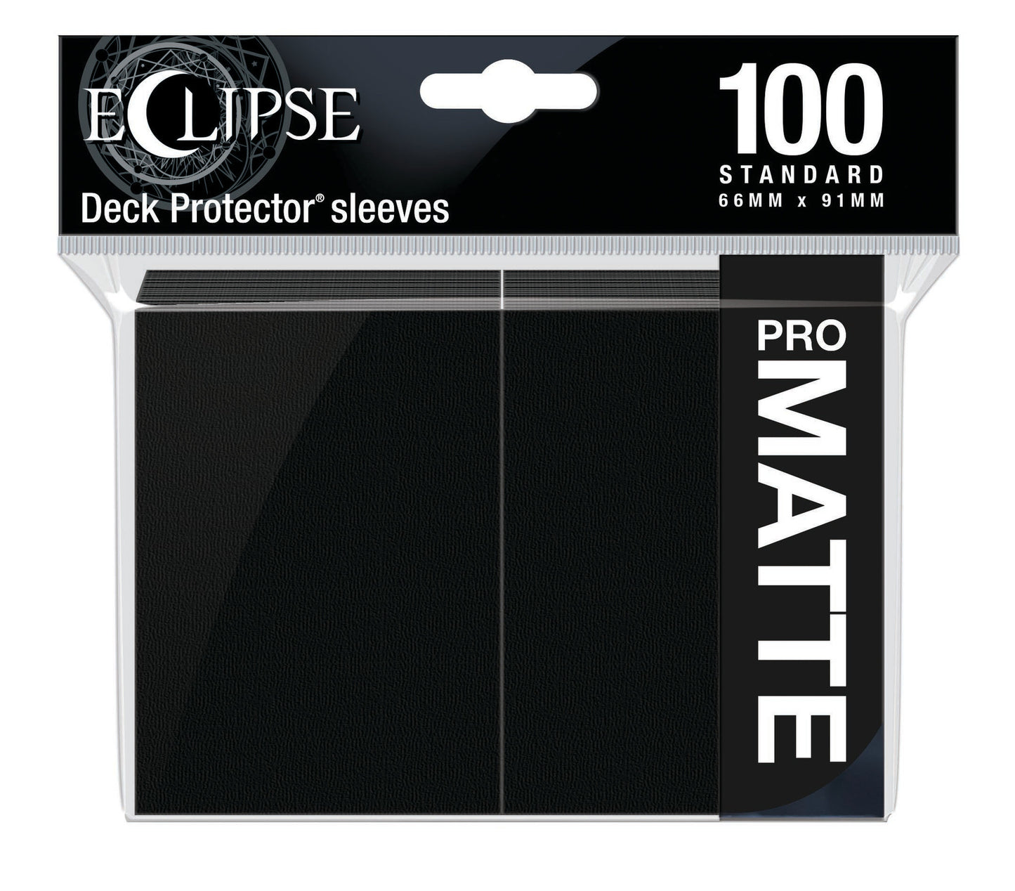 Eclipse Matte Black Standard Deck Protector Sleeves (100ct)