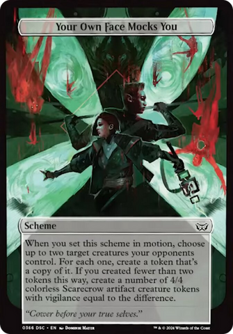 Your Own Face Mocks You (Full Art) [Duskmourn: Archenemy]