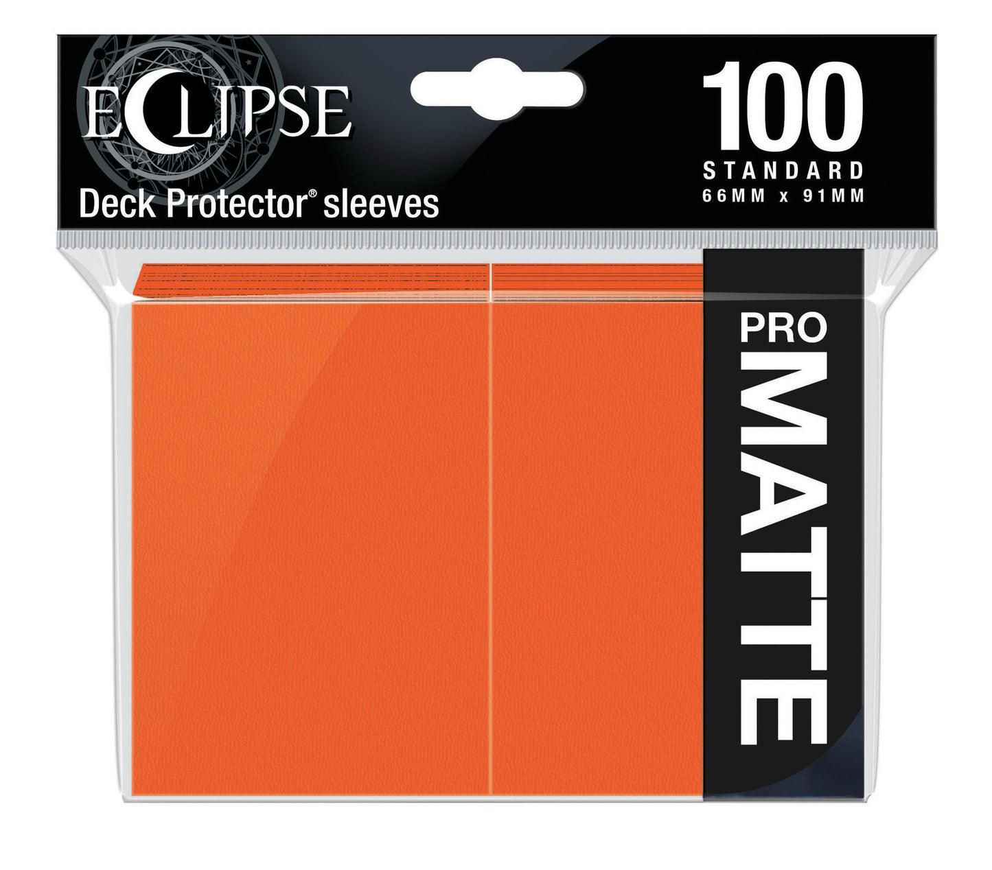 Eclipse Matte Pumpkin Orange Standard Deck Protector Sleeves (100ct)