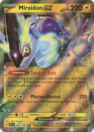 Miraidon ex 081/198  - Holofoil SV01 Scarlet & Violet Base Set - Double Rare