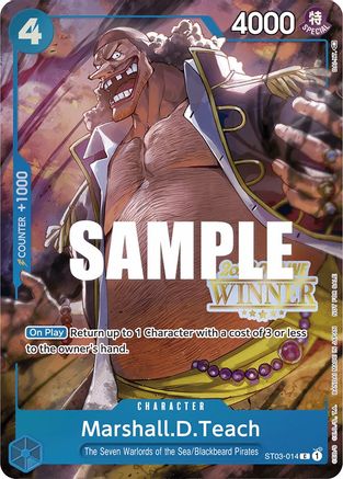 Marshall.D.Teach (Offline Regional 2023) [Winner] (ST03-014) - One Piece Promotion Cards Foil