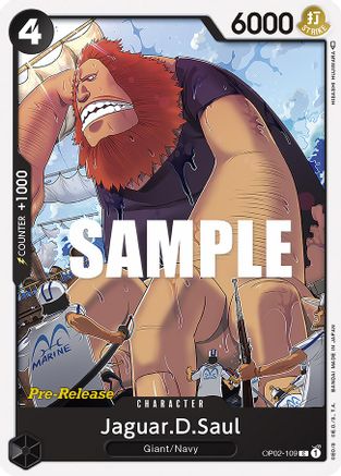 Jaguar.D.Saul (OP02-109) - Paramount War Pre-Release Cards