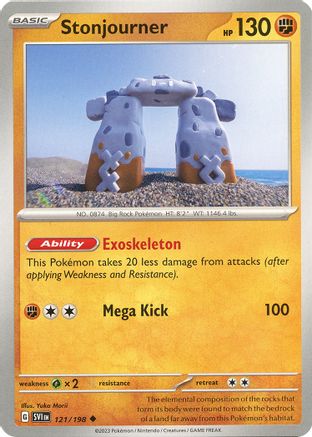 Stonjourner 121/198  - Reverse Holofoil SV01 Scarlet & Violet Base Set - Uncommon