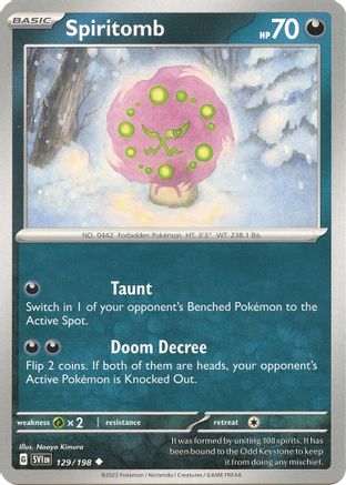 Spiritomb 129/198  SV01 Scarlet & Violet Base Set - Uncommon