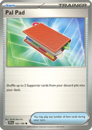 Pal Pad 182/198  - Reverse Holofoil SV01 Scarlet & Violet Base Set - Common