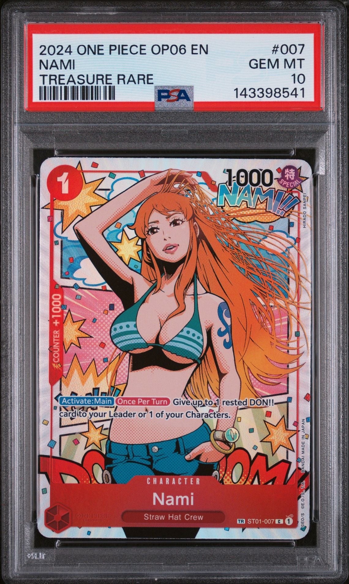 One Piece Op06-Wings Of The Captain Nami PSA 10