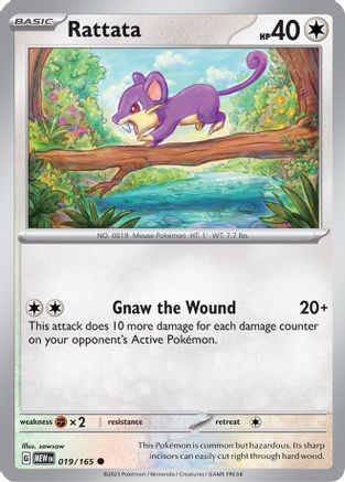 Rattata 019/165  - Reverse Holofoil SV Scarlet & Violet 151 - Common