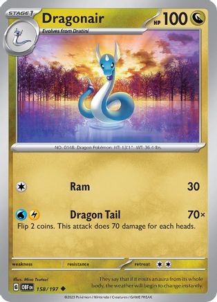 Dragonair 158/197  - Reverse Holofoil SV03 Obsidian Flames - Uncommon