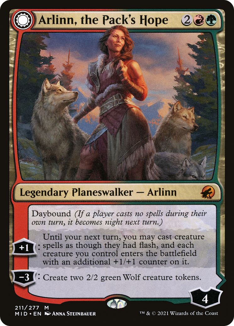Arlinn, the Pack's Hope // Arlinn, the Moon's Fury [Innistrad: Midnight Hunt]