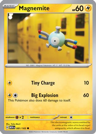 Magnemite 081/165  - Reverse Holofoil SV Scarlet & Violet 151 - Common