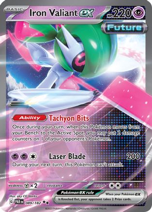Iron Valiant ex 089/182  - Holofoil SV04 Paradox Rift - Double Rare