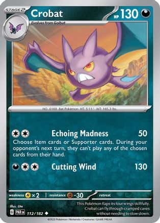 Crobat 112  - Reverse Holofoil SV04 Paradox Rift - Uncommon