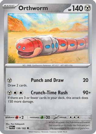 Orthworm 138/182  - Reverse Holofoil SV04 Paradox Rift - Uncommon