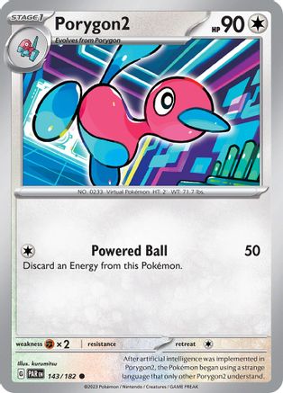 Porygon2 143  - Reverse Holofoil SV04 Paradox Rift - Common