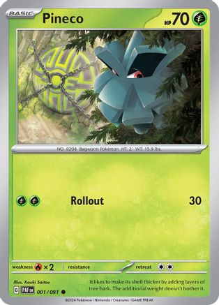 Pineco 001/091  SV Paldean Fates - Common