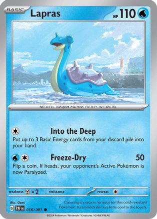 Lapras 016/091  SV Paldean Fates - Common