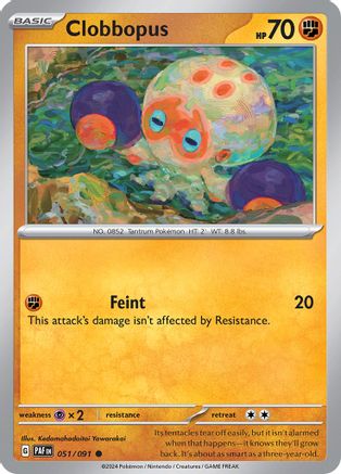 Clobbopus 051/091  - Reverse Holofoil SV Paldean Fates - Common
