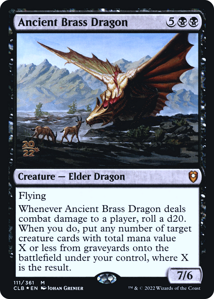 Ancient Brass Dragon [Commander Legends: Battle for Baldur's Gate Prerelease Promos]