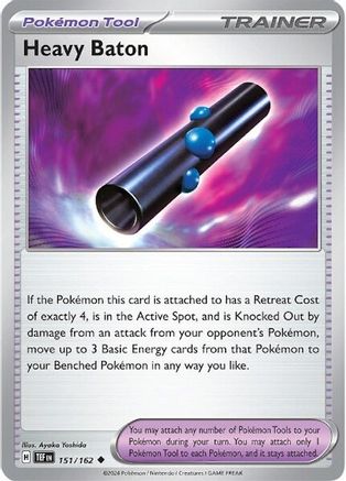 Heavy Baton 151/162  - Reverse Holofoil SV05 Temporal Forces - Uncommon