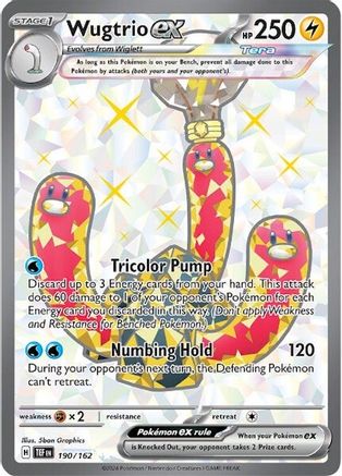 Wugtrio ex 190/162  - Holofoil SV05 Temporal Forces - Ultra Rare