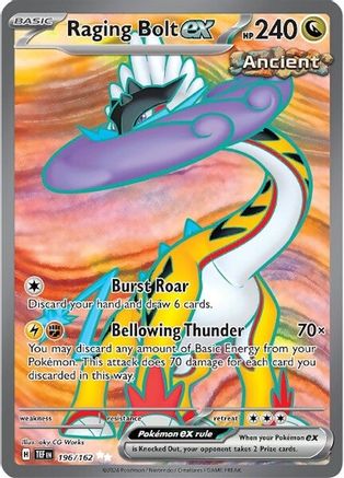 Raging Bolt ex 196/162  - Holofoil SV05 Temporal Forces - Ultra Rare