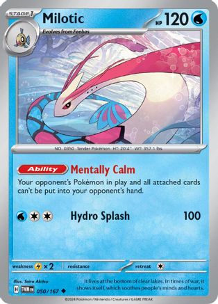 Milotic 050/167  - Reverse Holofoil SV06 Twilight Masquerade - Uncommon