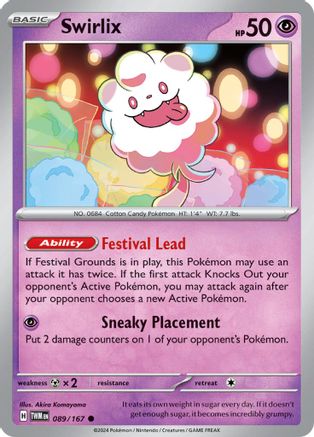 Swirlix 089  - Reverse Holofoil SV06 Twilight Masquerade - Common