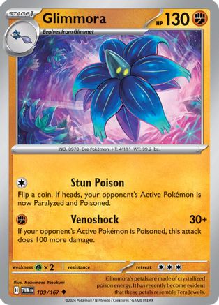 Glimmora 109  - Reverse Holofoil SV06 Twilight Masquerade - Uncommon