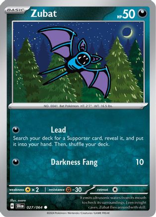 Zubat 027/064  SV Shrouded Fable - Common