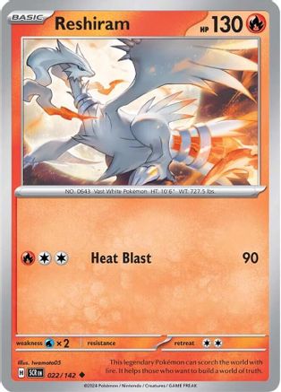 Reshiram 022  SV07 Stellar Crown - Uncommon