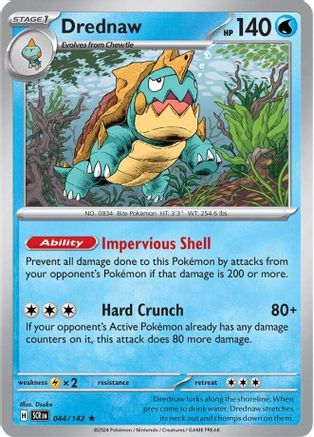 Drednaw 044  - Holofoil SV07 Stellar Crown - Rare
